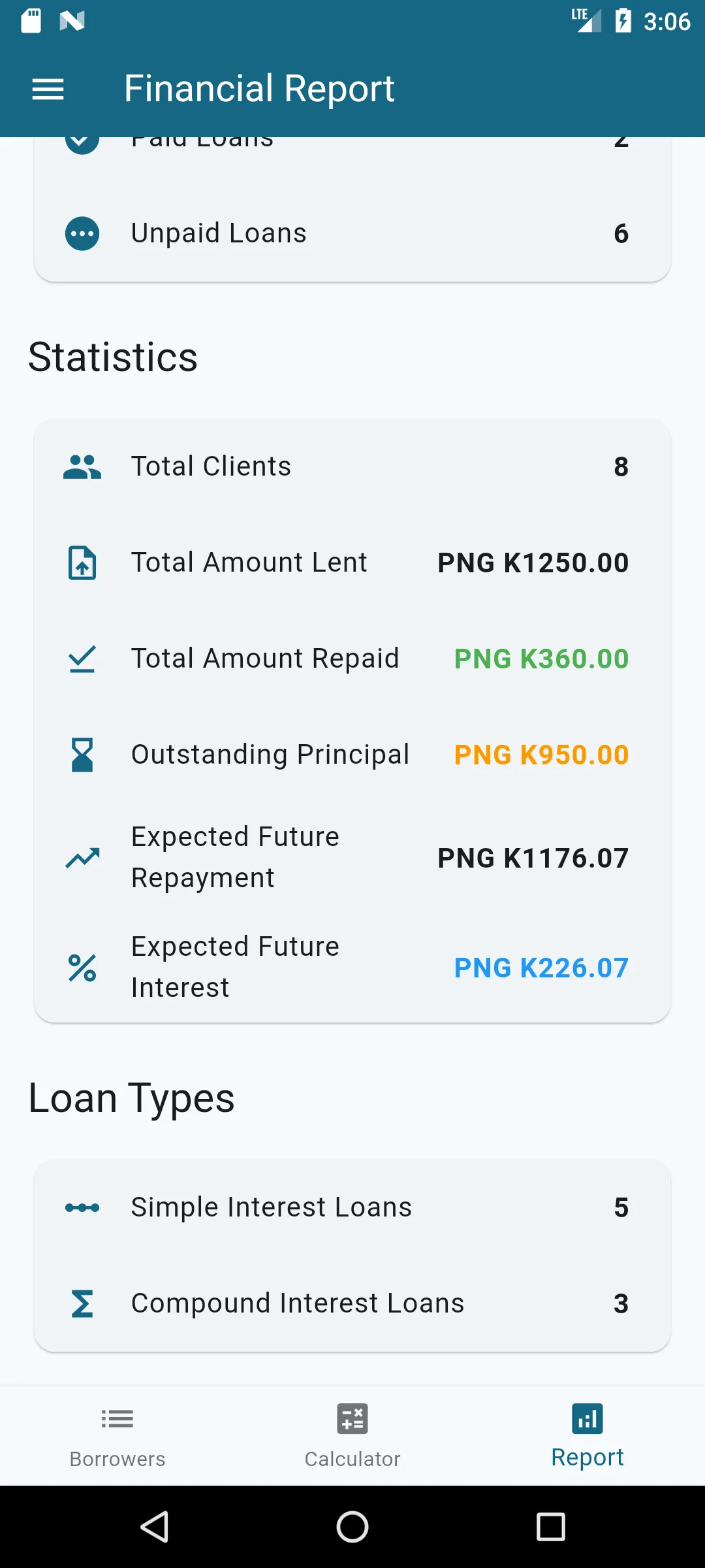 Lender Notebook Screen 7